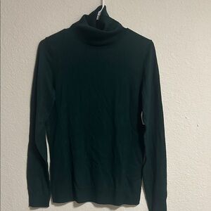 Amazon Essentials Dark Green Turtleneck Blouse